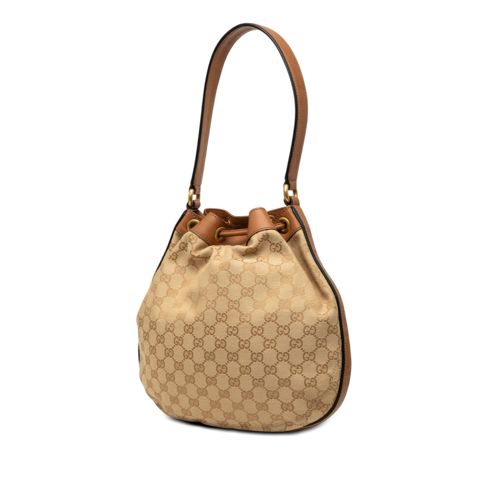 Gucci Sac porté épaule GG Web Rania Cordon Hobo Beige – vue 2 – GABY PARIS