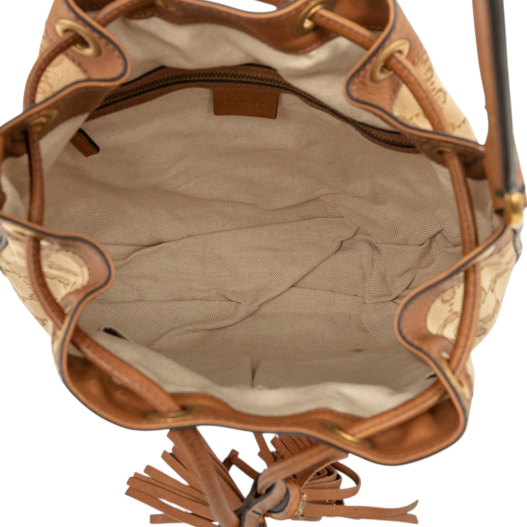 Gucci Sac porté épaule GG Web Rania Cordon Hobo Beige – vue 4 – GABY PARIS