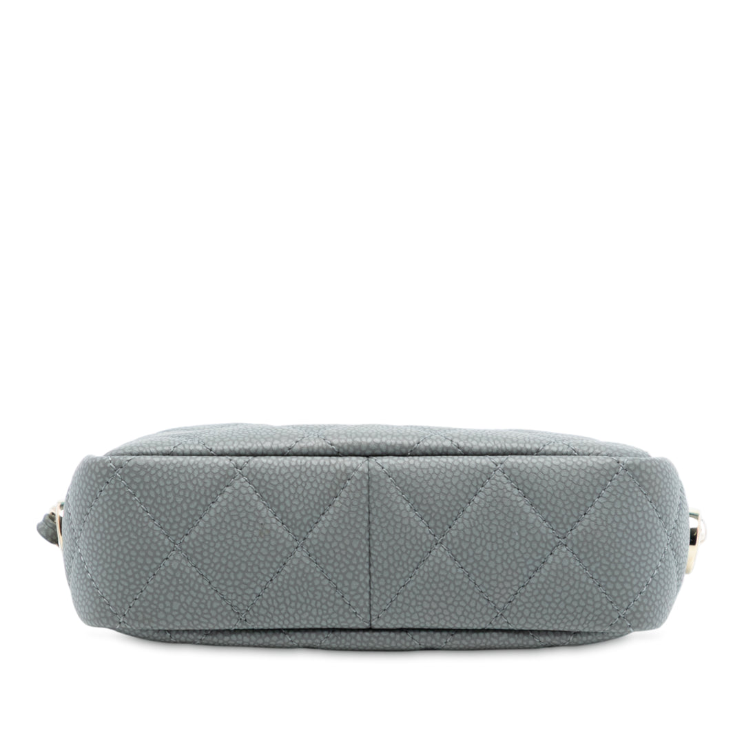 Chanel Mini Matelassé Caviar Coco Pompon Camera Étui