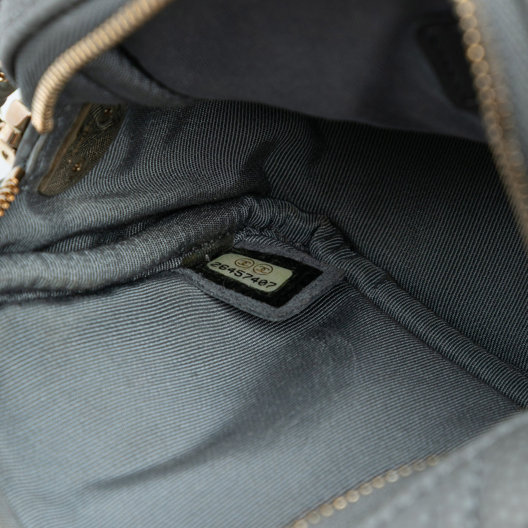 Chanel Mini Matelassé Caviar Coco Pompon Camera Étui