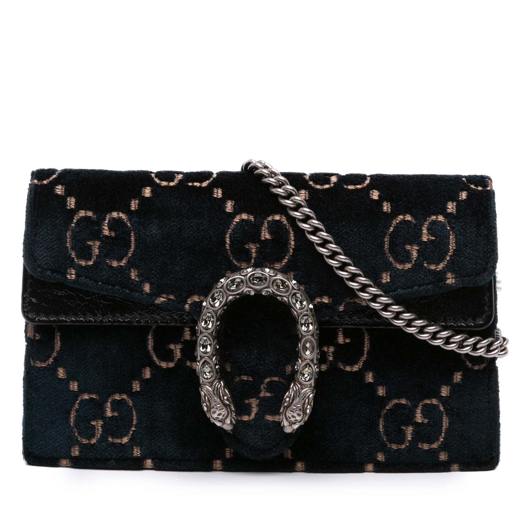 Gucci Mini GG Velours Dionysus Sac porté croisé Bleu – GABY PARIS Authentique