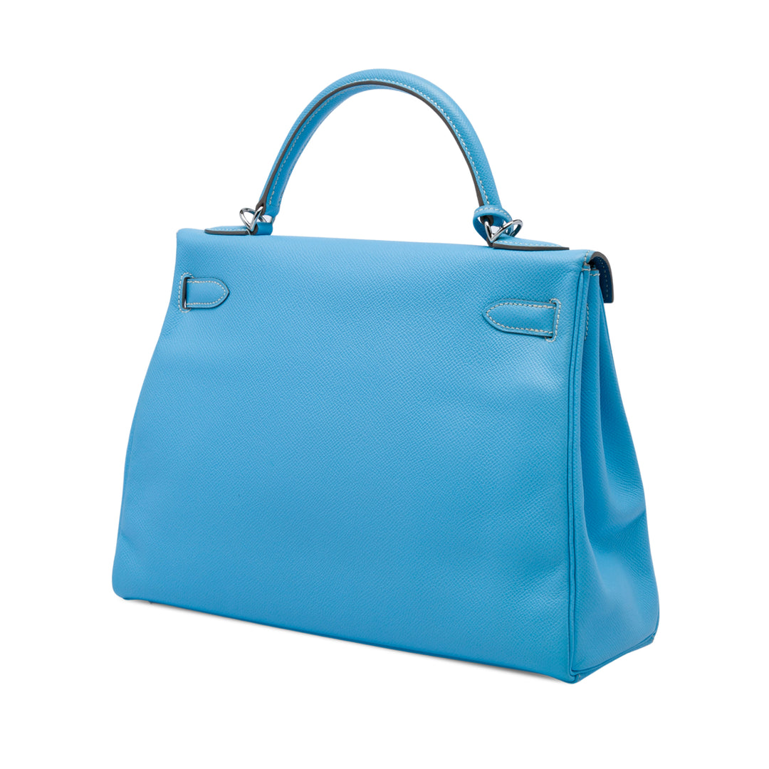 Hermès Candy Verso Kelly II Retourne 32 Epsom Bleu – vue 2 – GABY PARIS
