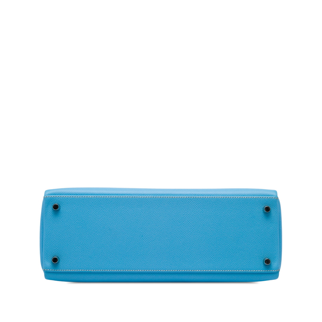 Hermès Candy Verso Kelly II Retourne 32 Epsom Bleu – vue 3 – GABY PARIS