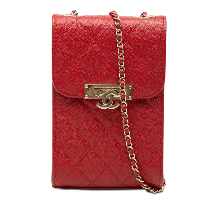 Chanel Matelassé Caviar Golden Class Phone Holder