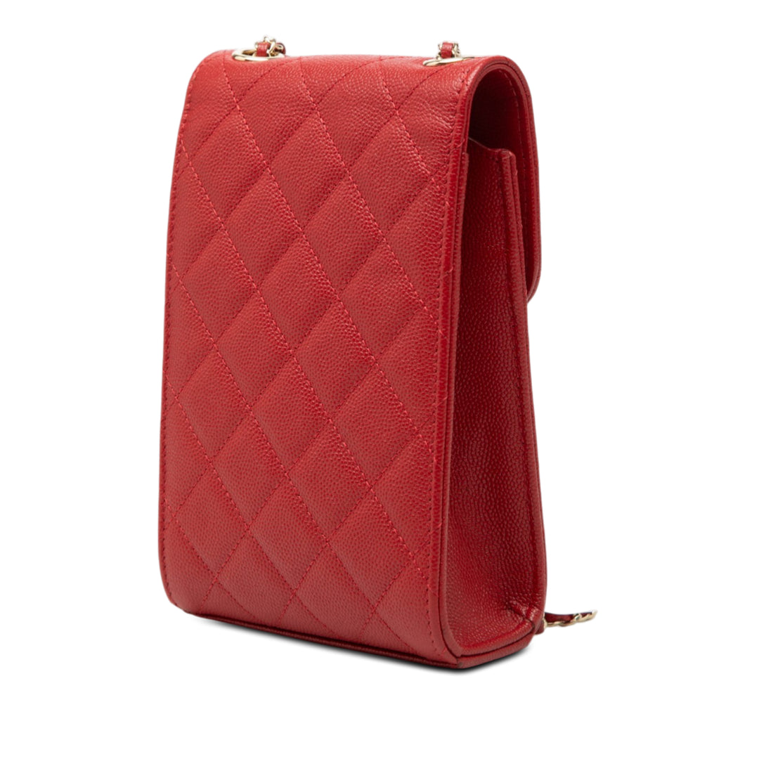 Chanel Matelassé Caviar Golden Class Phone Holder