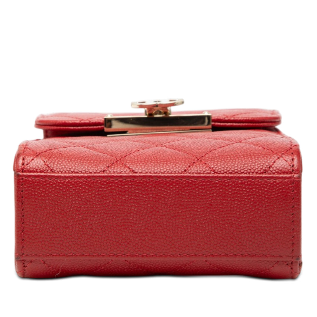 Chanel Matelassé Caviar Golden Class Phone Holder