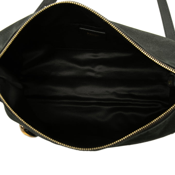 Fendi Sac bandoulière Métallisé Vitello Savana Forever Cuir de veau Noir – vue 4 – GABY PARIS