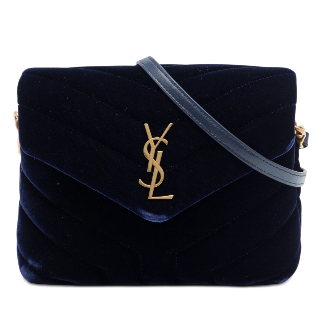 Saint Laurent Toy Matelasse Velours Monogram LouLou Sac porté croisé
