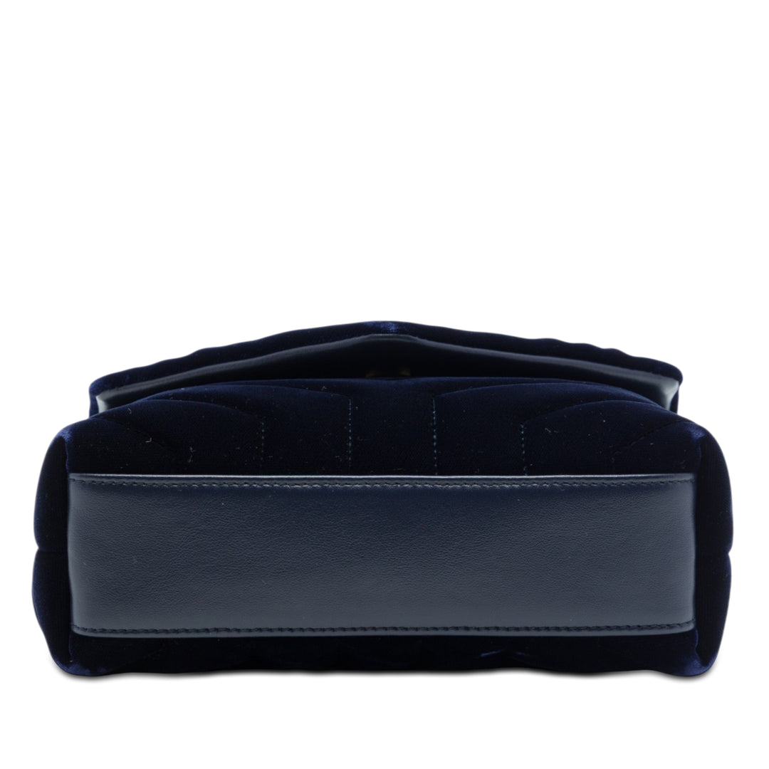 Saint Laurent Toy Matelasse Velours Monogram LouLou Sac porté croisé
