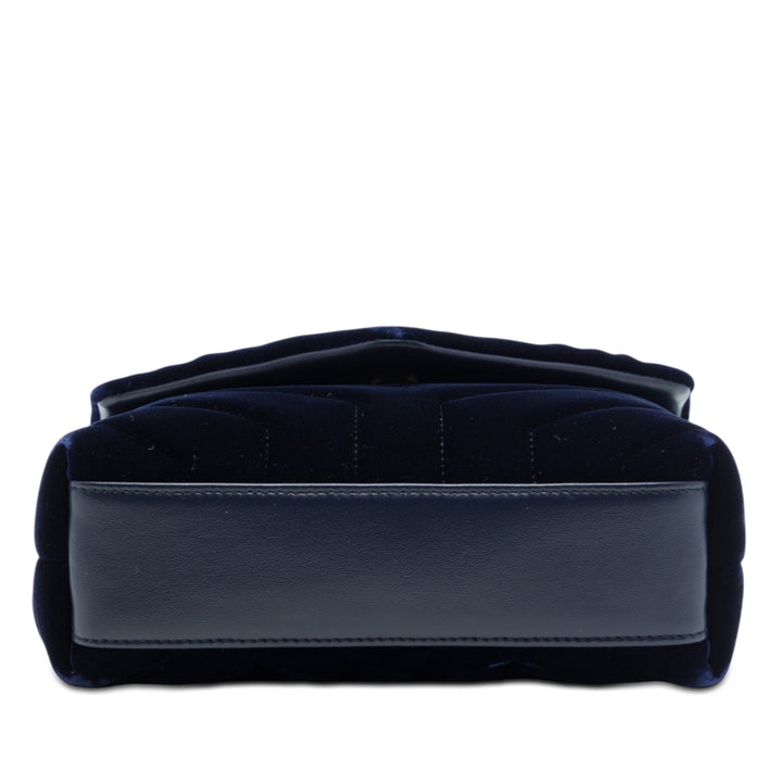 Saint Laurent Toy Matelasse Velours Monogram LouLou Sac porté croisé