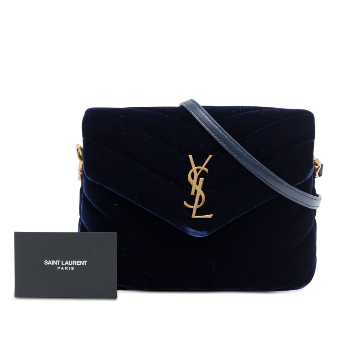 Saint Laurent Toy Matelasse Velours Monogram LouLou Sac porté croisé