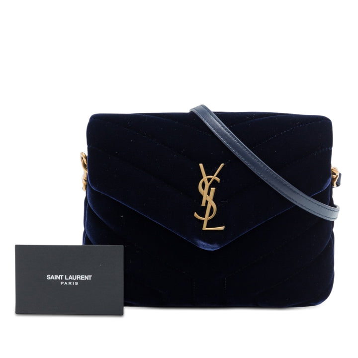 Saint Laurent Toy Matelasse Velours Monogram LouLou Sac porté croisé