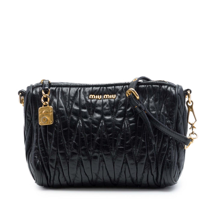 Miu Miu Matelasse Lux Charm Sac Cuir nappa