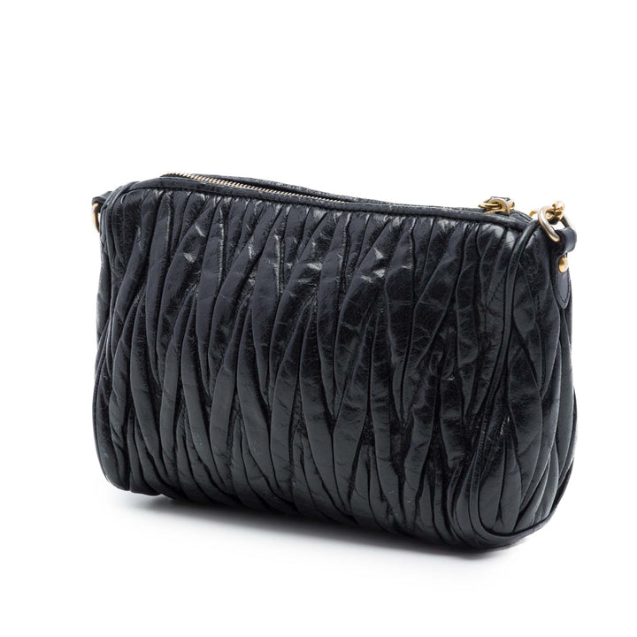 Miu Miu Matelasse Lux Charm Sac Cuir nappa