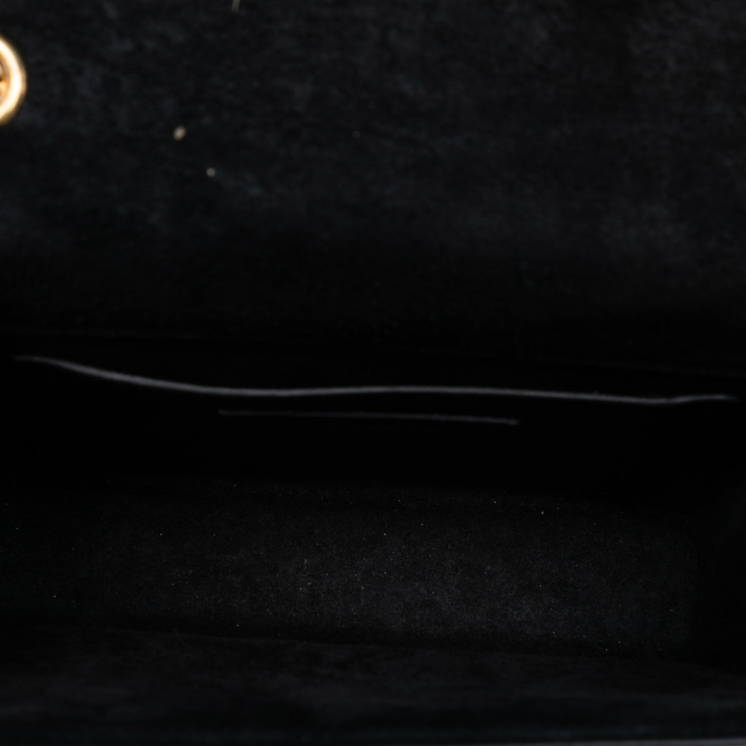 Saint Laurent Small Cuir verni Monogram Kate Sac porté croisé Noir – GABY PARIS Authentique