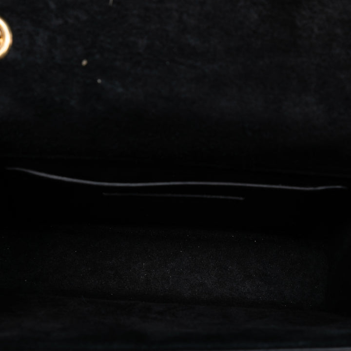 Saint Laurent Small Cuir verni Monogram Kate Sac porté croisé Noir – GABY PARIS Authentique