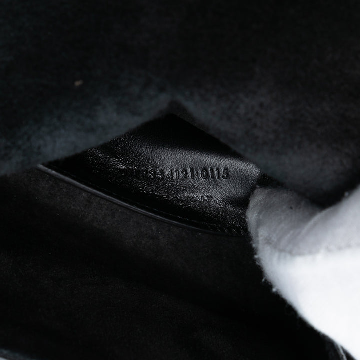 Saint Laurent Small Cuir verni Monogram Kate Sac porté croisé Noir – GABY PARIS Authentique