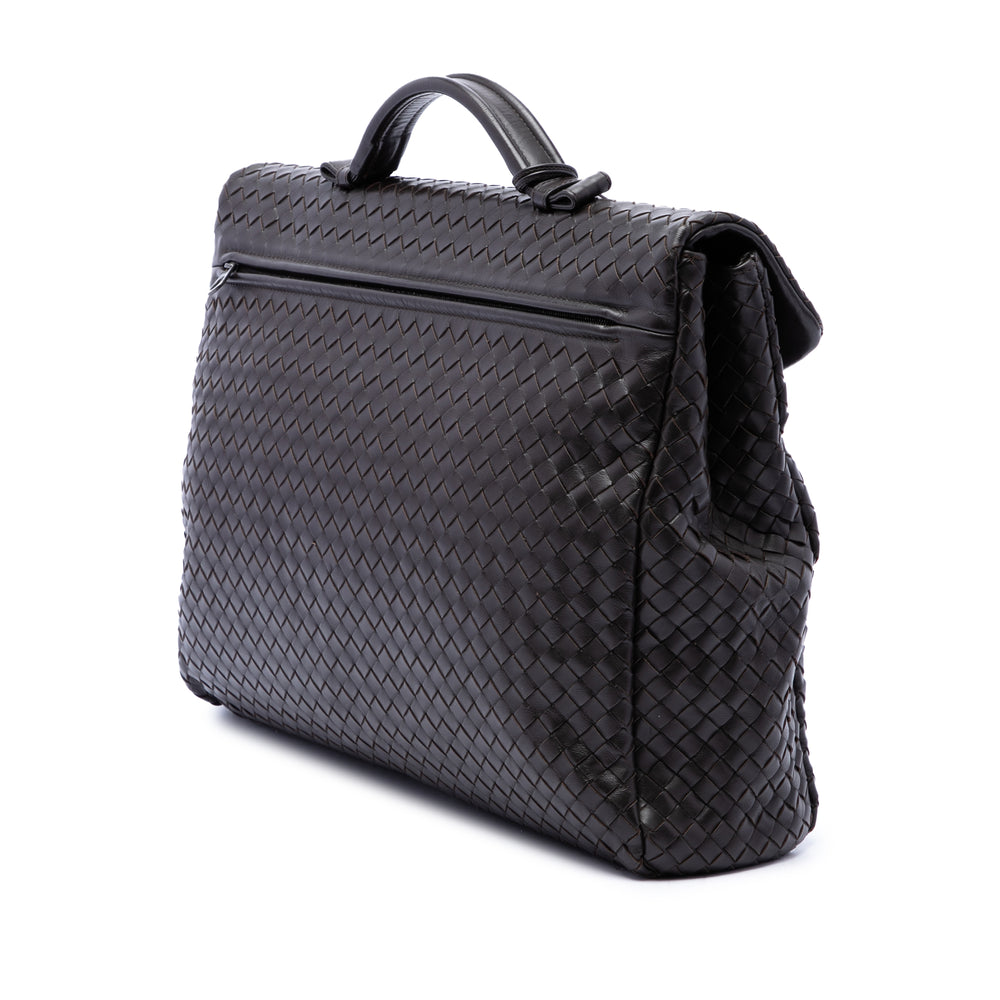 Bottega Veneta Intrecciato Business Sac nappa Marron – vue 2 – GABY PARIS