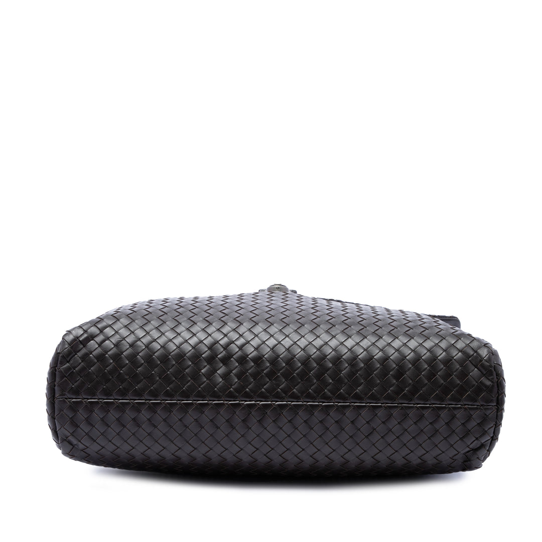 Bottega Veneta Intrecciato Business Sac nappa Marron – vue 3 – GABY PARIS