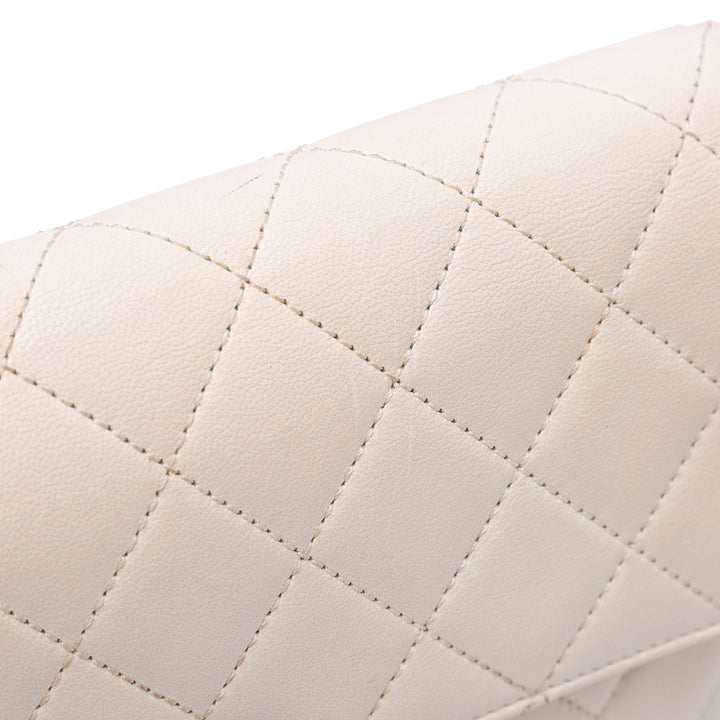 Medium Sheepskin Beauty Lock Flap White - Gaby Paris