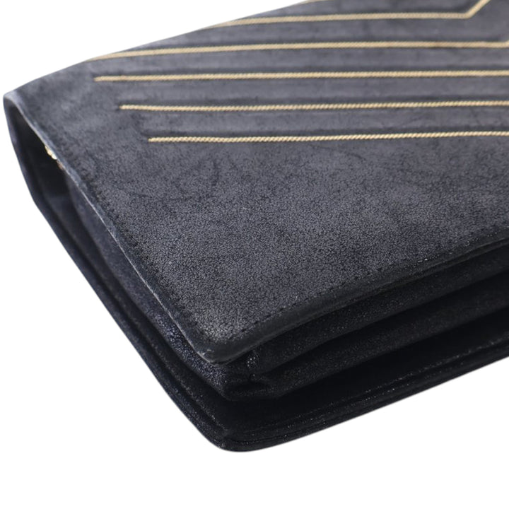 Chanel Chevron Nubuck Micro Chain Embellished Flap Noir – GABY PARIS Authentique
