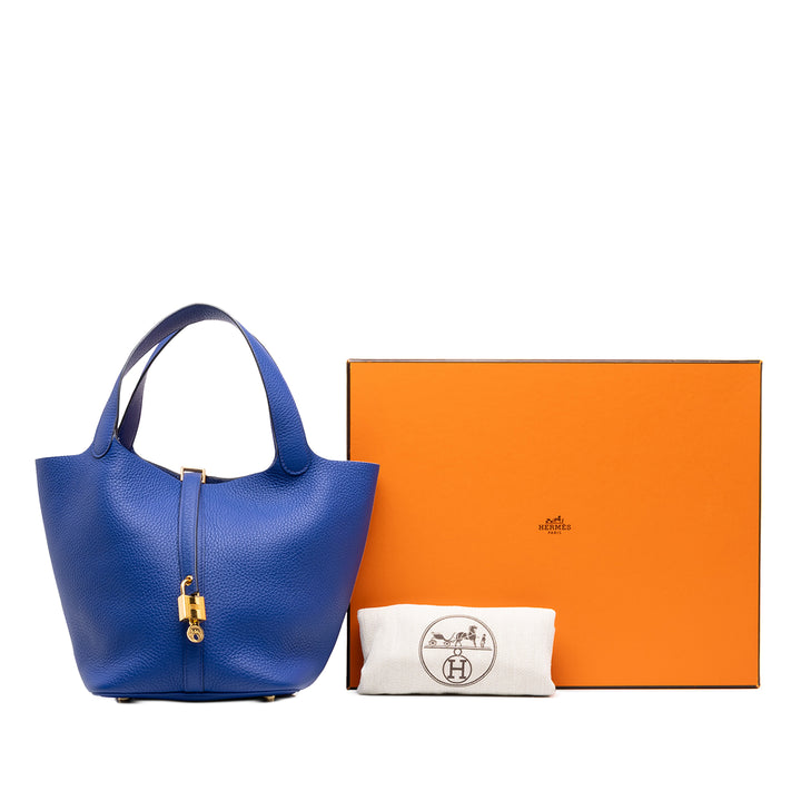 Hermès Picotin Lock 18 Clémence Bleu