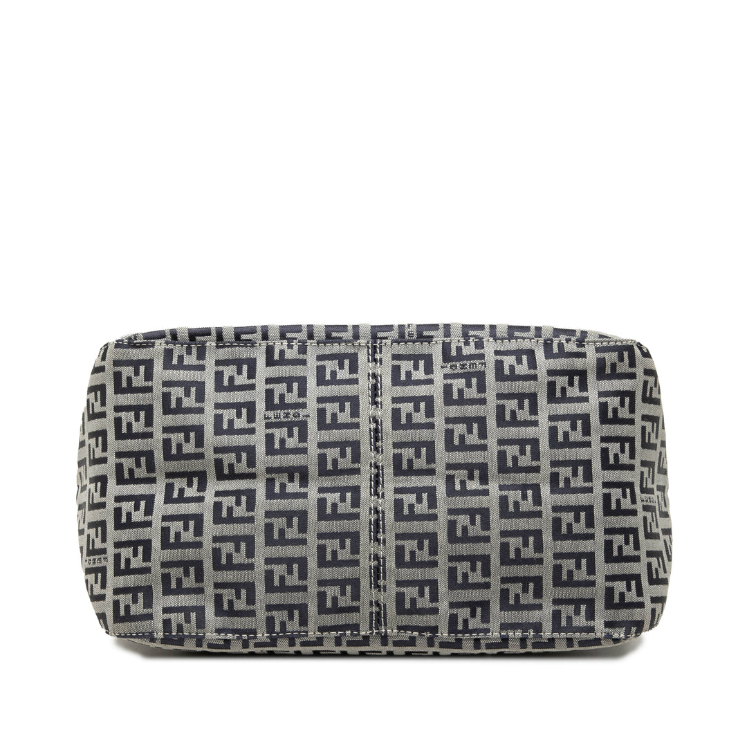 Fendi Sac porté épaule Zucchino Double rabat Mamma Gris – vue 3 – GABY PARIS