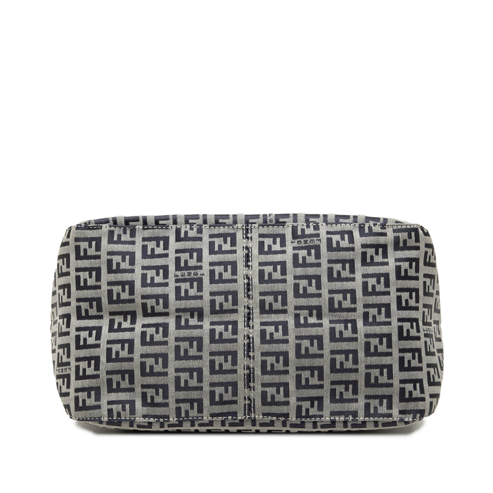 Fendi Sac porté épaule Zucchino Double rabat Mamma Gris – vue 3 – GABY PARIS