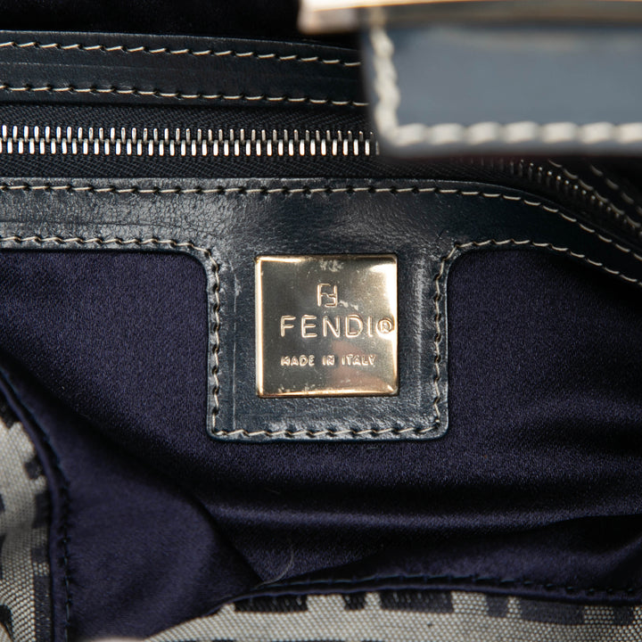 Fendi Sac porté épaule Zucchino Double rabat Mamma Gris – vue 5 – GABY PARIS