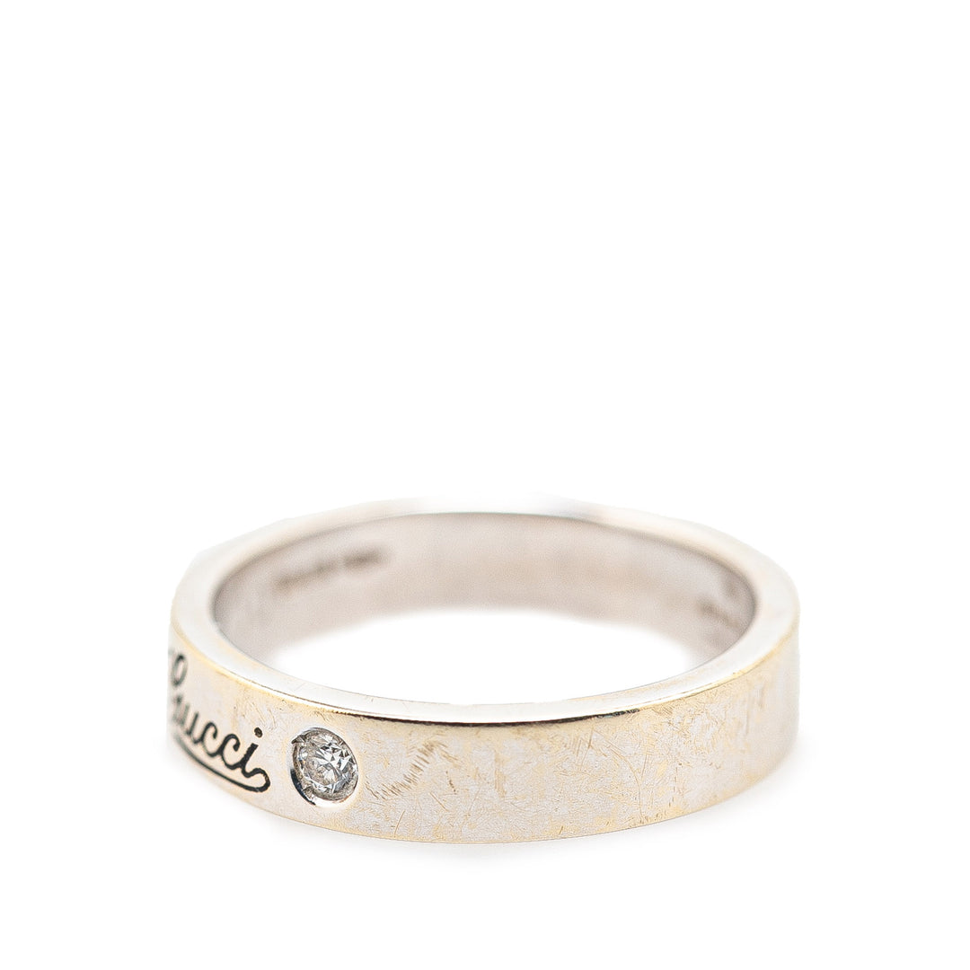 18K White Gold Diamond Icon Ring Silver - Gaby Paris