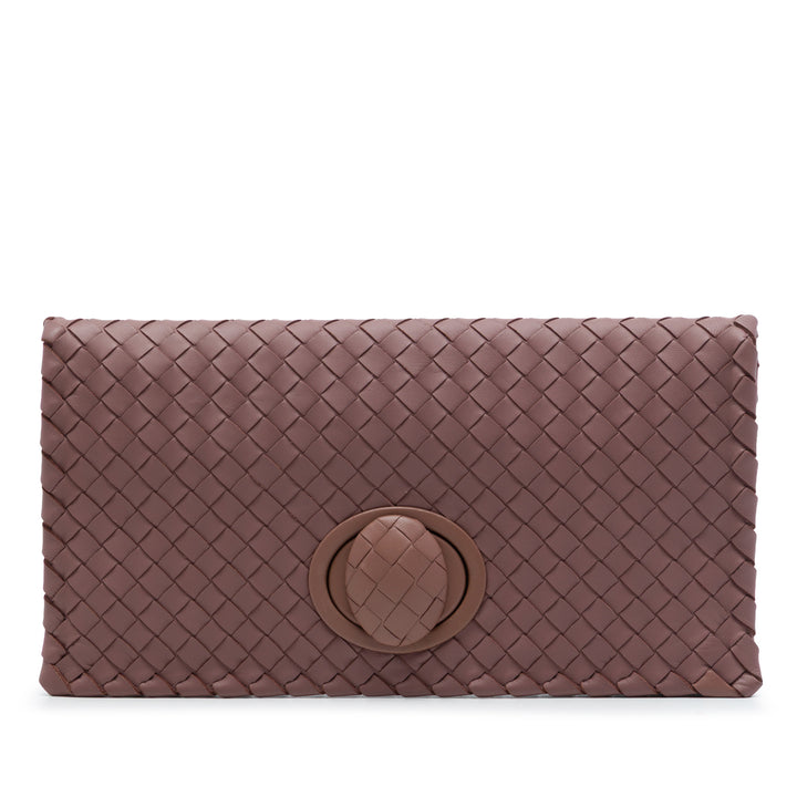 Intrecciato Turn Lock Pochette nappa Rose