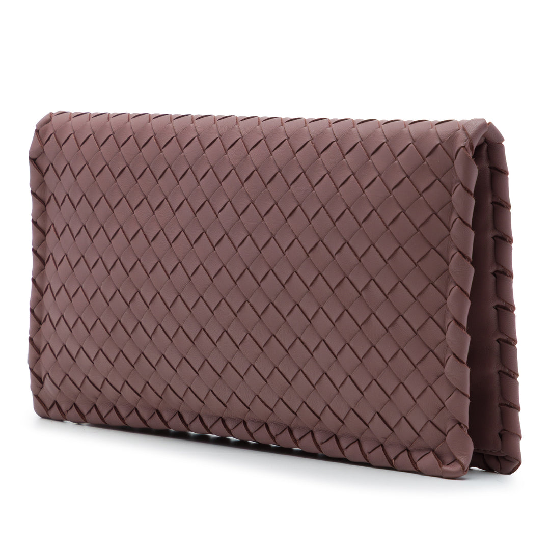 Intrecciato Turn Lock Pochette nappa Rose