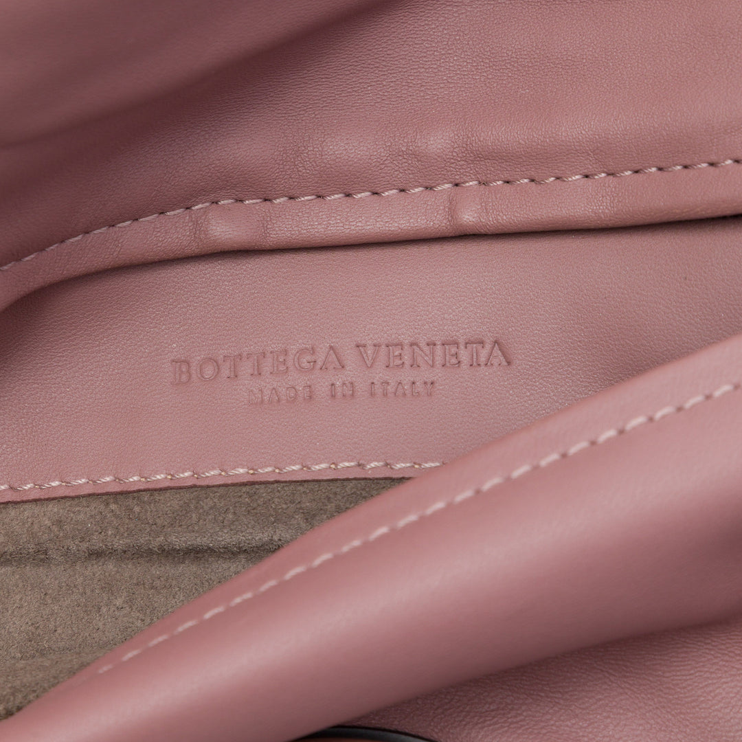 Intrecciato Turn Lock Pochette nappa Rose
