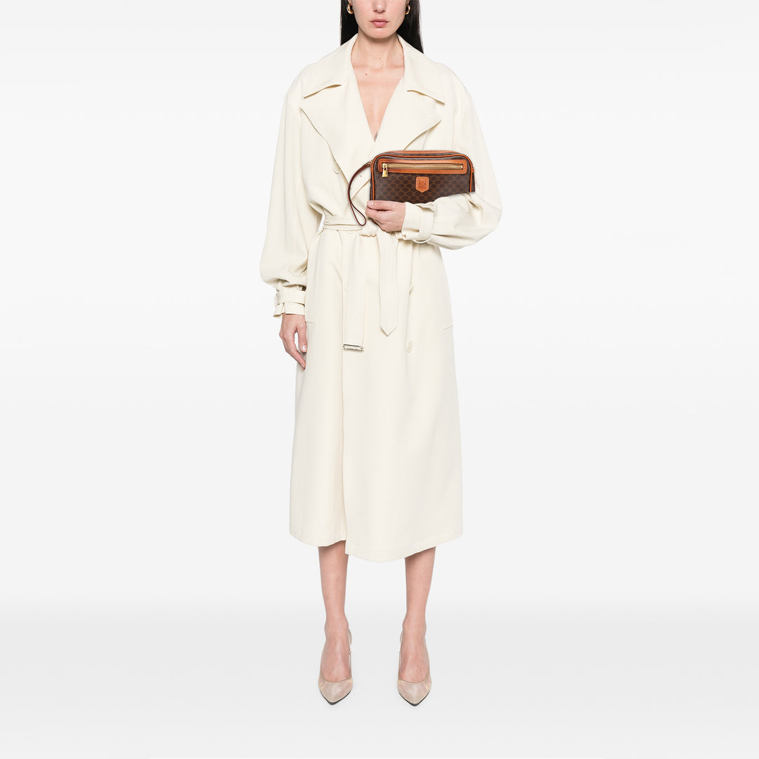 Celine Macadam Coated Toile Pochette Marron – GABY PARIS Authentique
