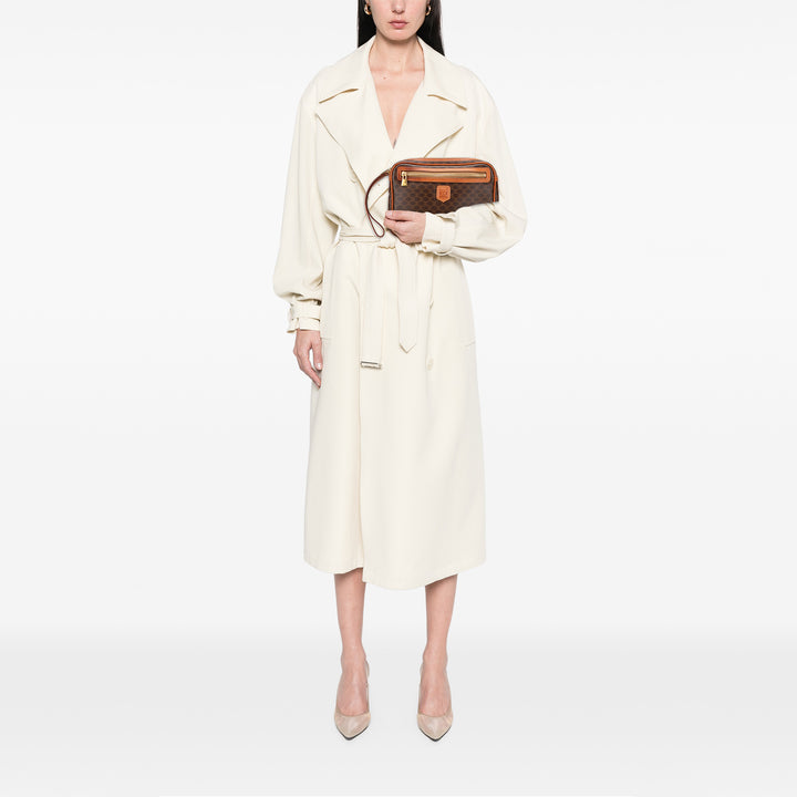 Celine Macadam Coated Toile Pochette Marron – GABY PARIS Authentique