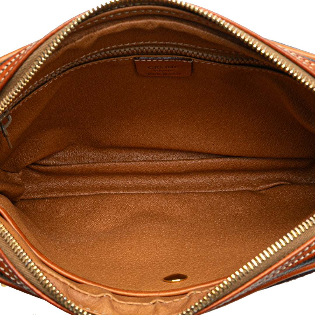 Celine Macadam Coated Toile Pochette Marron – GABY PARIS Authentique