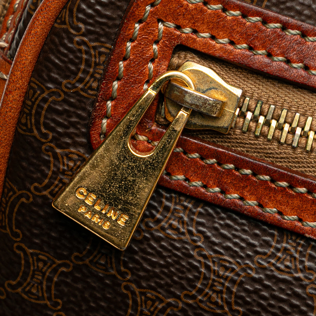 Celine Macadam Coated Toile Pochette Marron – GABY PARIS Authentique