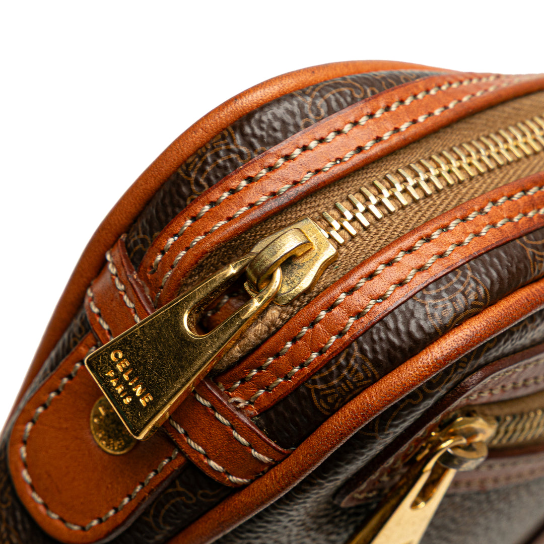 Celine Macadam Coated Toile Pochette Marron – GABY PARIS Authentique