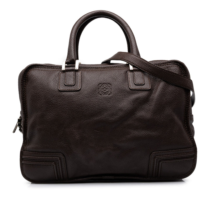 LOEWE Porte-documents Amazona Business Cuir de chèvre Marron – vue principale – GABY PARIS