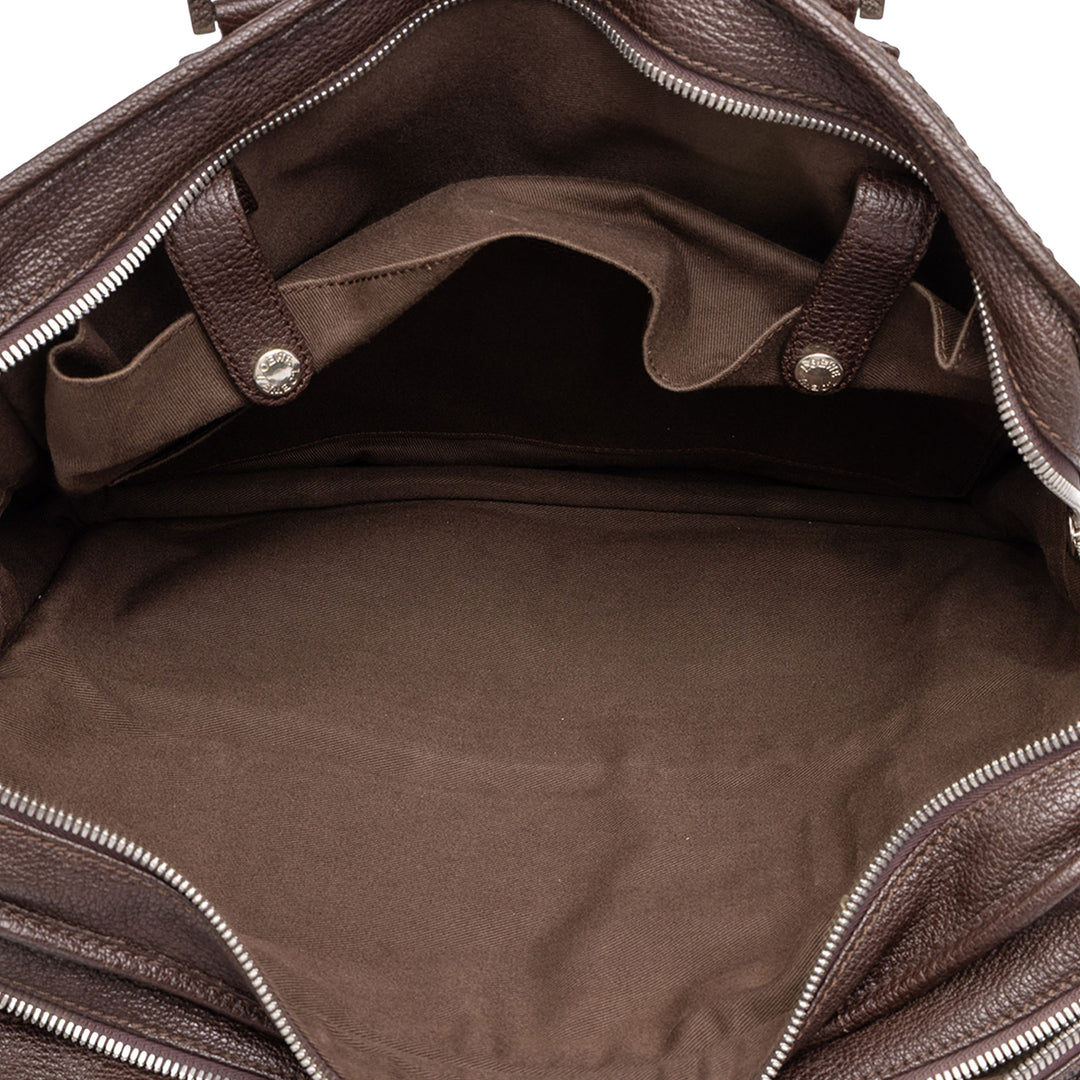LOEWE Porte-documents Amazona Business Cuir de chèvre Marron – vue 4 – GABY PARIS