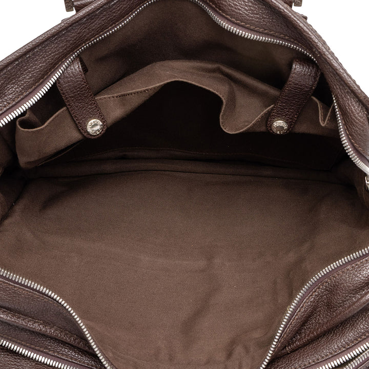 LOEWE Porte-documents Amazona Business Cuir de chèvre Marron – vue 4 – GABY PARIS