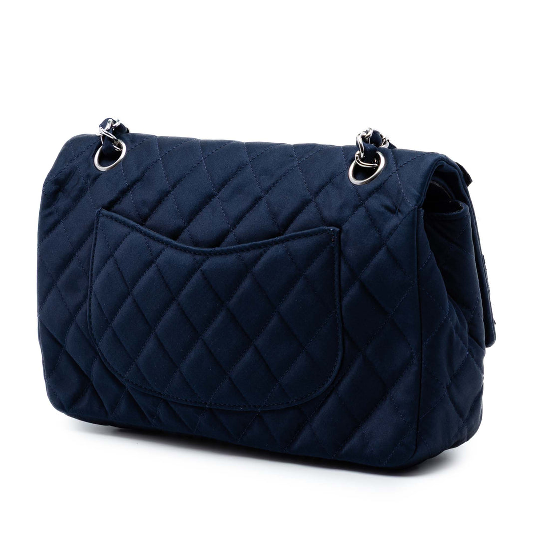 Chanel Medium Classic Satin Paillette Embellished Double rabat