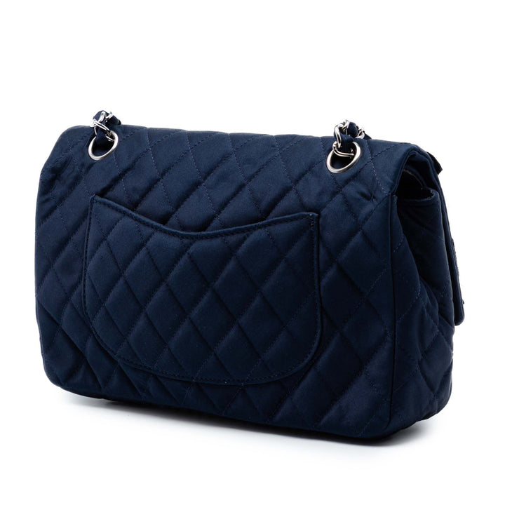 Chanel Medium Classic Satin Paillette Embellished Double rabat