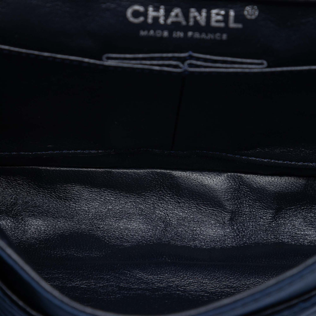 Chanel Medium Classic Satin Paillette Embellished Double rabat