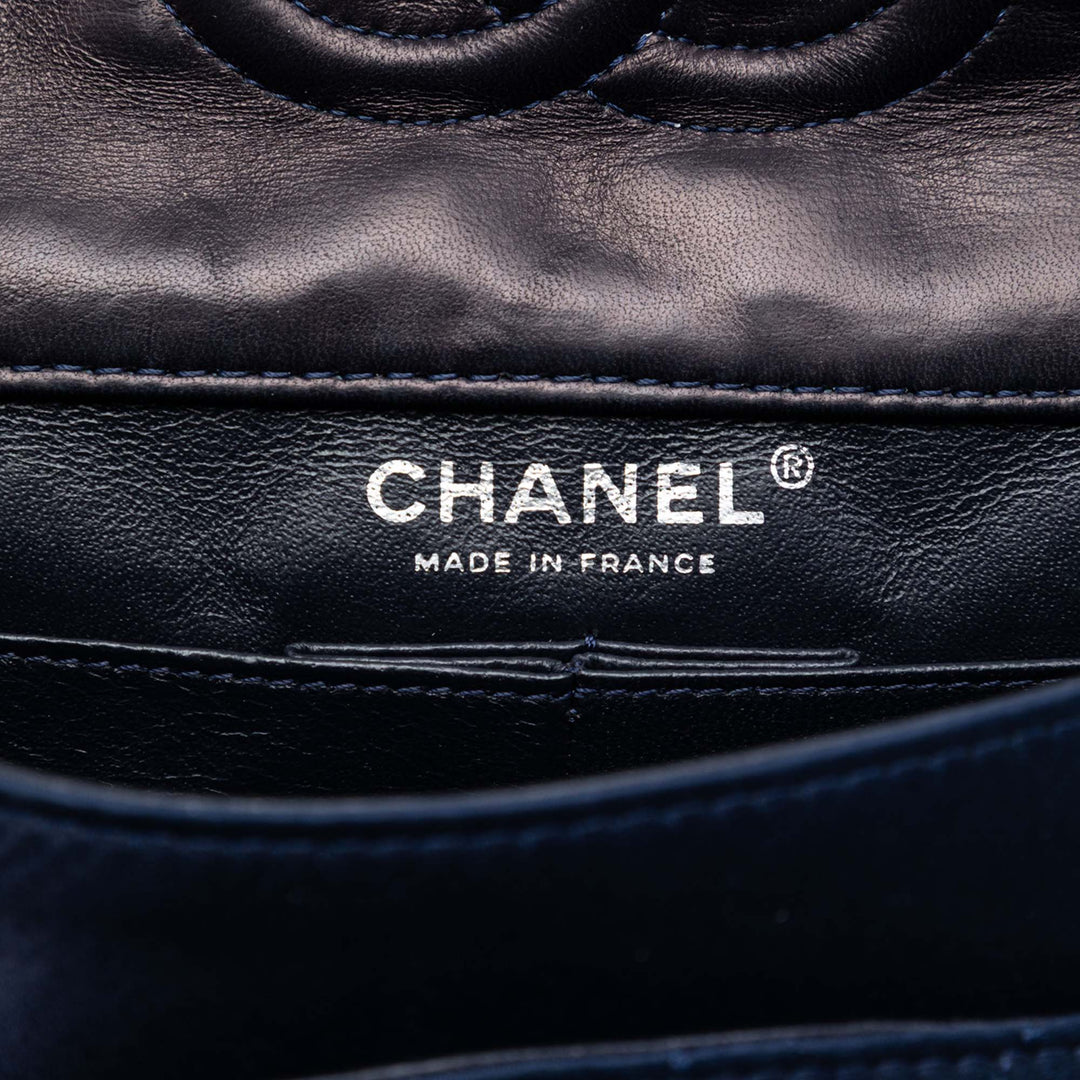 Chanel Medium Classic Satin Paillette Embellished Double rabat