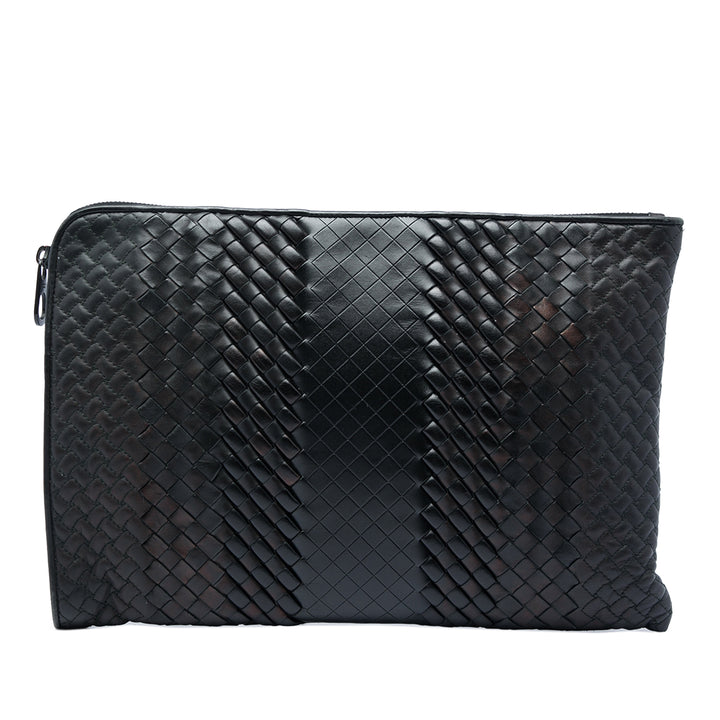 Intreccio Imperatore Zippé Pochette nappa Marron