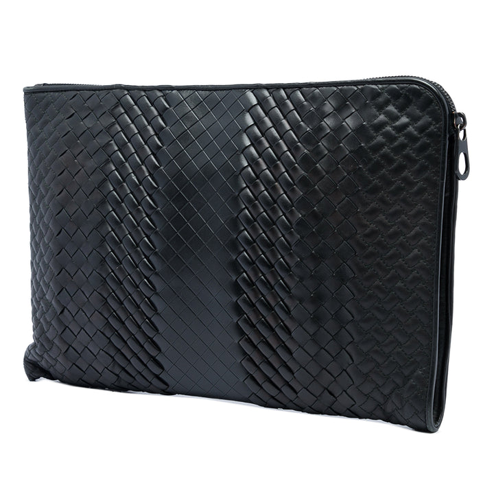 Intreccio Imperatore Zippé Pochette nappa Marron