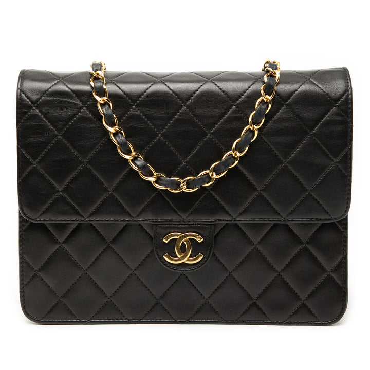 Chanel Small CC Matelassé Cuir d’agneau Simple rabat
