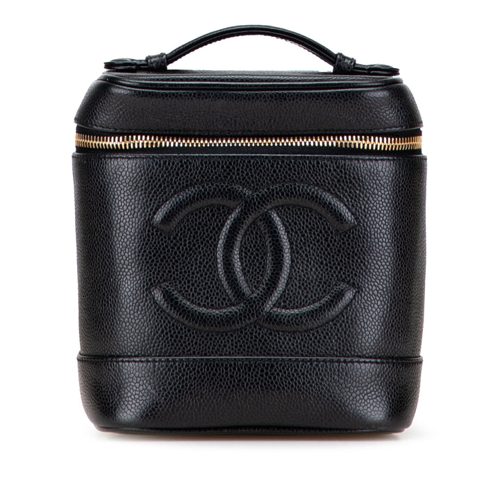 Chanel CC Caviar Vanity Bag Noir