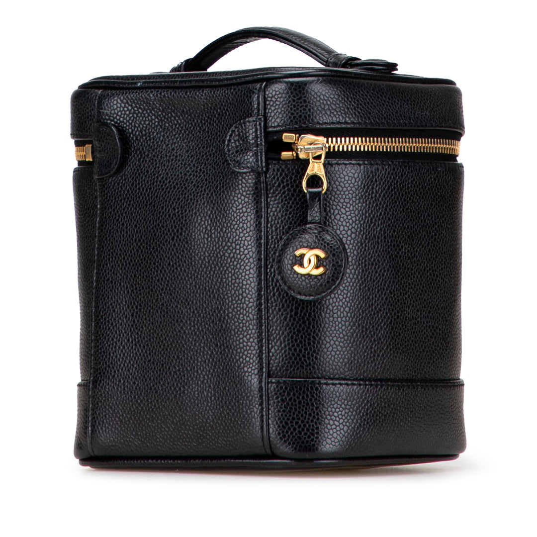 Chanel CC Caviar Vanity Bag Noir